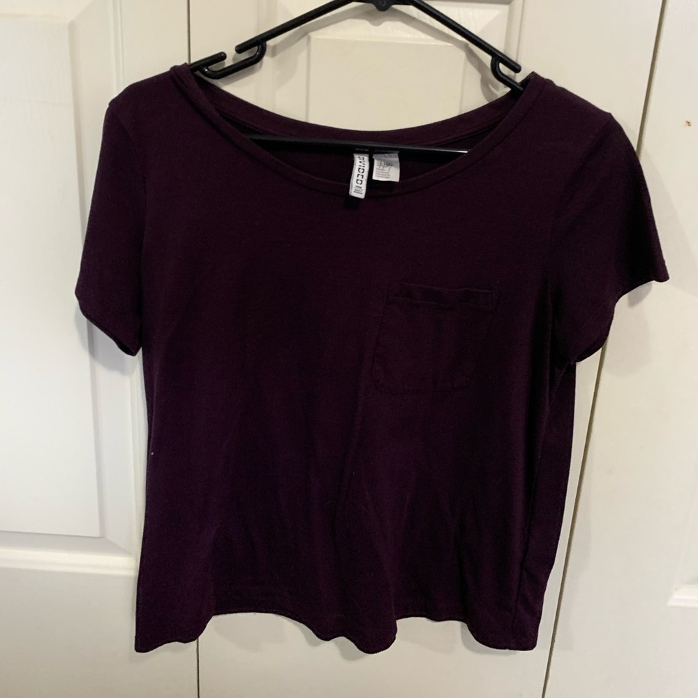 dark purple t shirt